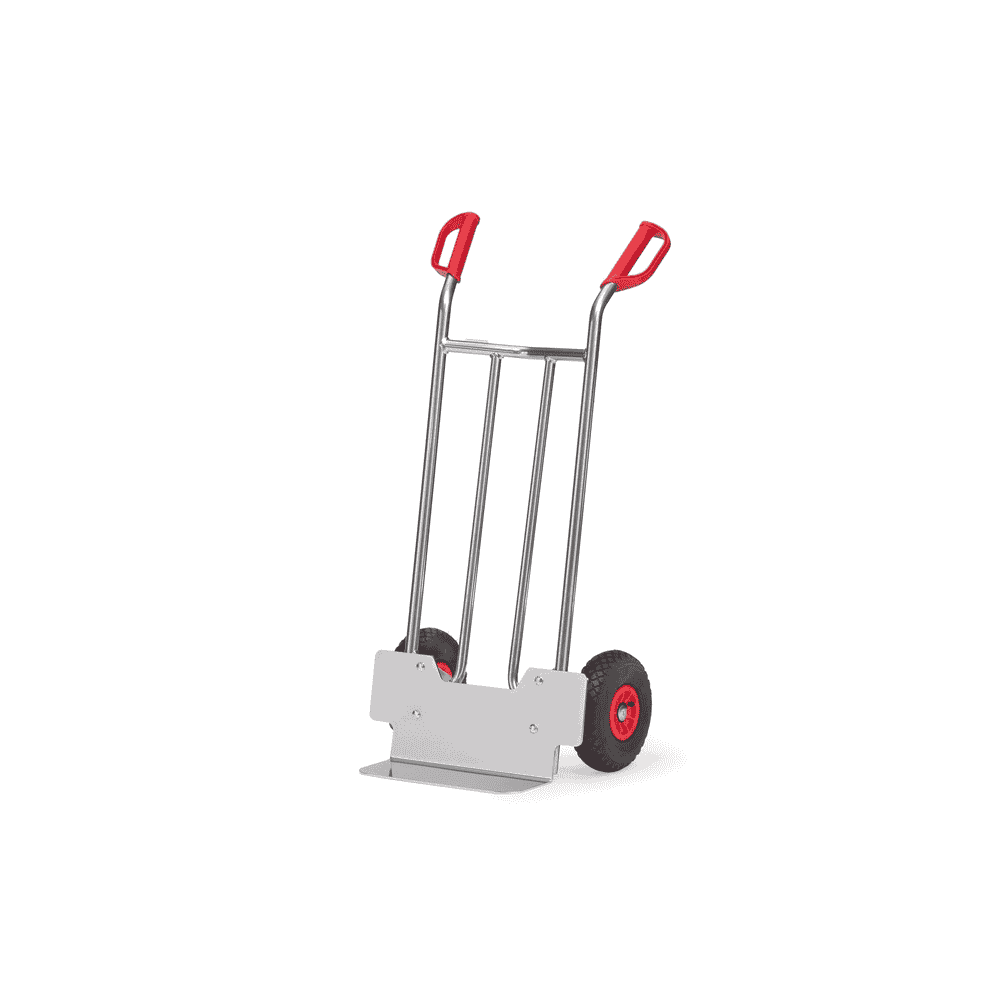 Fetra Diable en tube d'aluminium avec pelle en aluminium, capacité de charge 150 kg