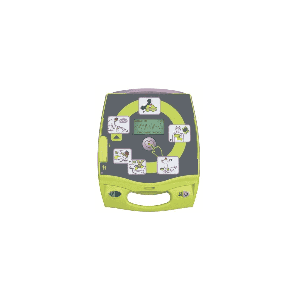 Défibrillateur AED Plus 5100-3000, affichage ECG, mode d'emploi en italien