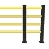 Flexibles Sicherheitsgeländer "Delta" mit 4 Balken