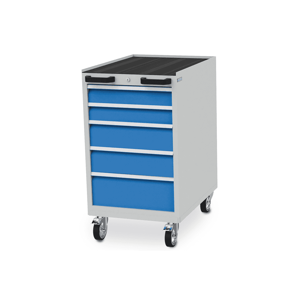 Bedrunka+Hirth Mobiler Schubladenschrank, R 18-24, 5 Schubladen, 555 x 736 x 990 mm