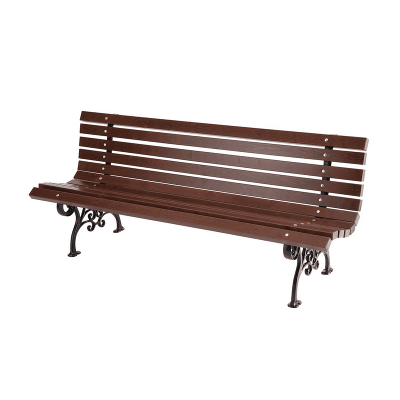 Parkbank-Salzburg aus Kieferholz, mit Rückenlehne, 1800 x 627 x 730 mm