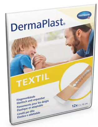 Textil Fingerverband DermaPlast, 20 x 1600 mm, Packung à 12 Stück