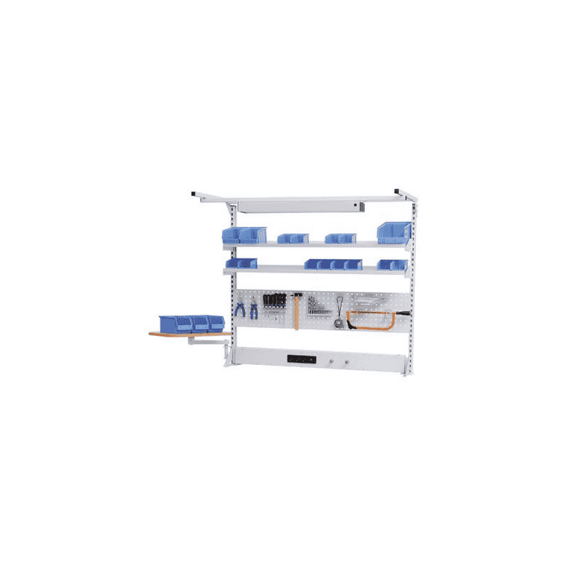 Bedrunka+Hirth Multi-Wand-Aufbau workline Breite 1500 mit Obergestell und Schwenkarm