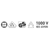 KRAFTWERK VDE Insert pour clés à douille et pinces, L x L 600 × 400 mm, 18 pièces