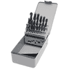 KRAFTWERK PRO LINE HSS-G Spiralbohrer-Set, 19-teilig, 1–10 mm, präzisionsgeschliffen, Metallbohrer mit Kreuzanschliff
