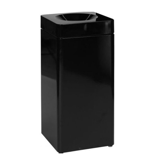 Poubelle carrée auto-extinguible de 51 l, ignifuge, disponible en 2 couleurs