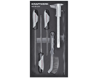 KRAFTWERK BASIC LINE EVA Feilen-Einlage, 200 x 400 mm, 6-teilig