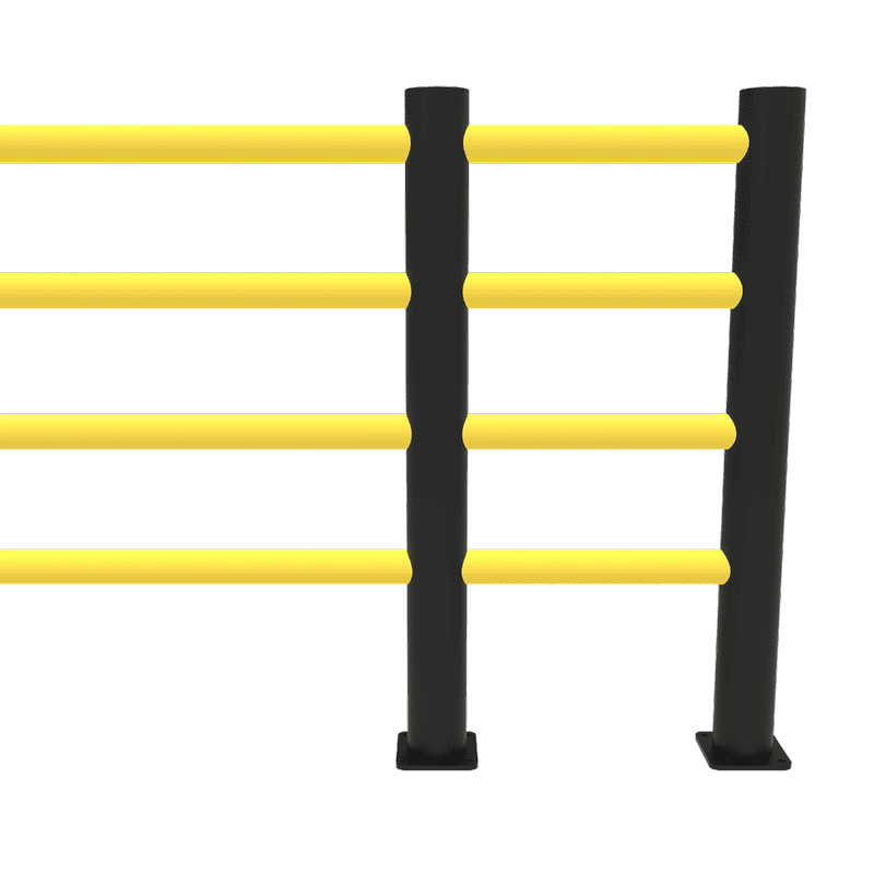 Flexibles Sicherheitsgeländer "Delta" mit 4 Balken