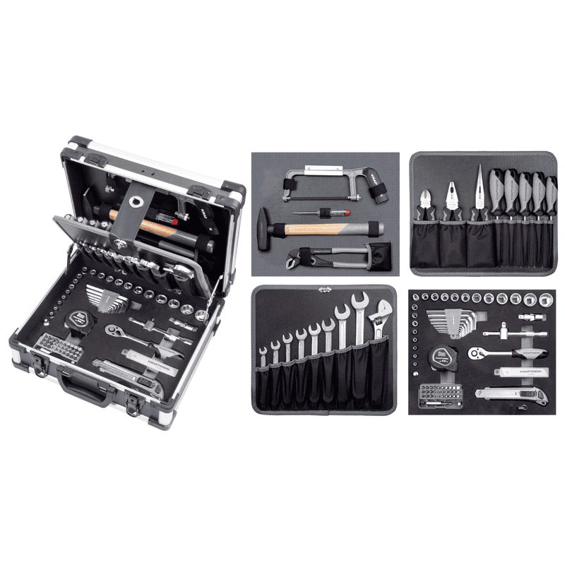 KRAFTWERK Werkzeugkoffer BASIC B143, inkl. Werkzeug , 1/4"+3/8", 102-teilig