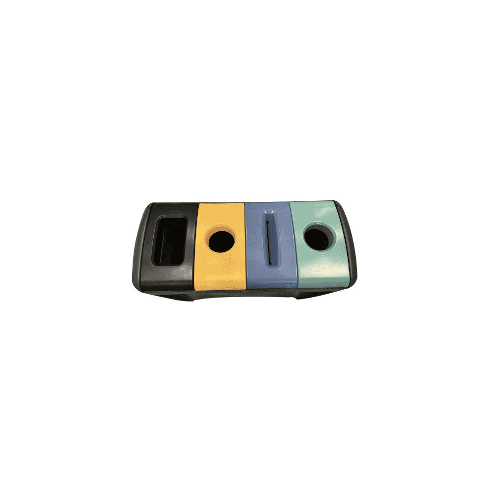 Poste de tri sélectif en plastique, 956 x 430 x 851 mm