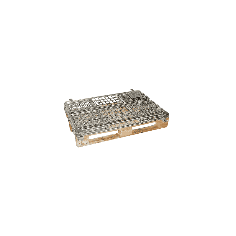 Gitteraufsatzrahmen AG1000 verzinkt mit abklappbarem Seitenteil, LxBxH 1200 × 800 × 800 mm