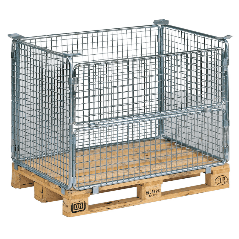 Gitteraufsatzrahmen AG1002 verzinkt mit abklappbarem Seitenteil, LxBxH 1200 × 800 × 800 mm