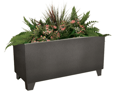 Blumentopf aus Stahl eckig 