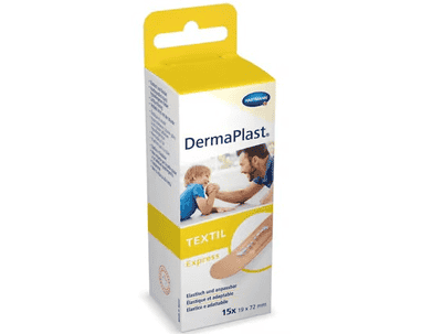 10232156 Textil Express Wundpflaster DermaPlast, 19 x 72 mm, Packung à 15 Stück