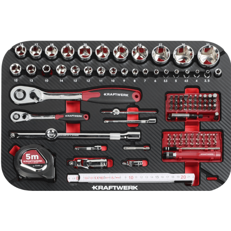 KRAFTWERK PRO LINE ABS-Werkzeugkoffer, 176-teilig, mit Profi-Werkzeugsortiment