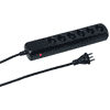 Steffen Steckdosenleiste POWER EASY, 6 x T13 Steckdosen, IP20, 1.5 m Kabel, mit Überstromschutz und Reset-Knopf