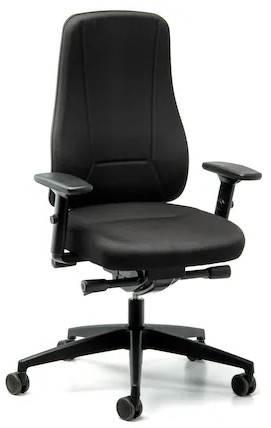 Chaise de bureau Prosedia Younico 2456, dossier haut, mécanisme synchrone, noir