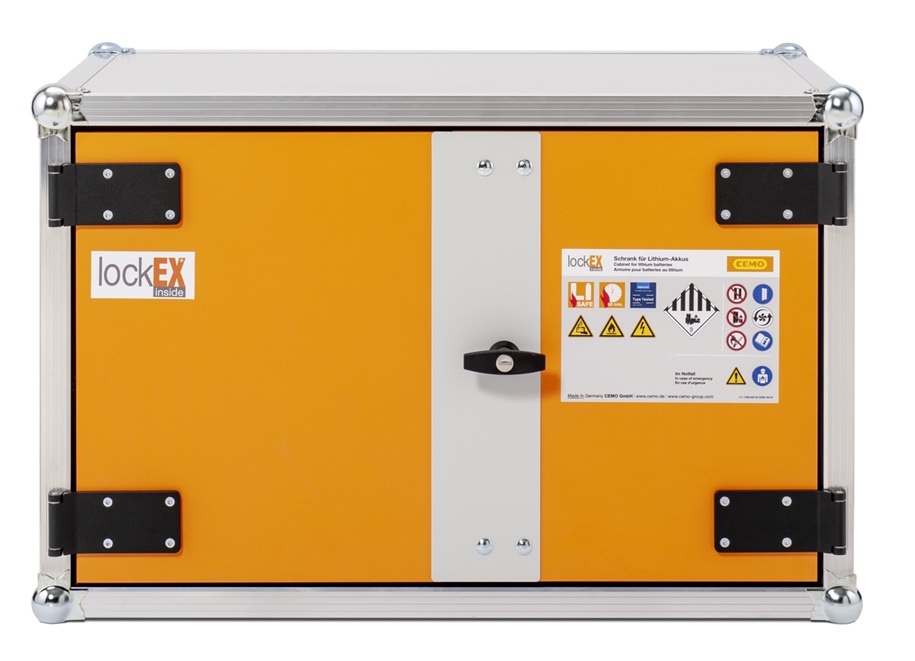 Cemo Armoire de stockage et de recharge de batteries 8/5 LockEX 2.0, pour le stockage et la recharge batteries au lithium