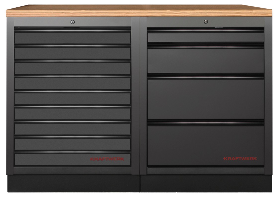 KRAFTWERK PRO LINE MOBILIO BLK 2er Kombi, BxTxH 1360x458x910 mm in 2 Ausführungen