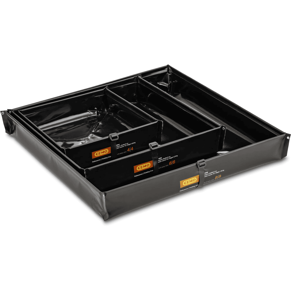 Bac pliable en PVC, noir, en 3 tailles