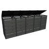 Abri pour poubelles de 240 litres, en acier galvanisé, RAL 7016, disponible en plusieurs modèles