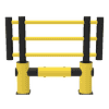Grille de protection des machines "Kilo", hauteur 1200 mm, jaune-noir, en 3 largeurs