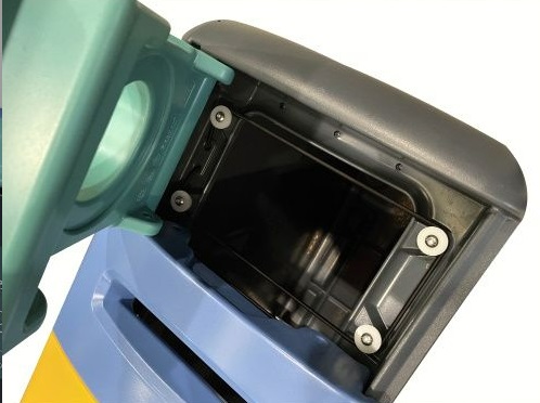 Poste de tri sélectif en plastique, 956 x 430 x 851 mm
