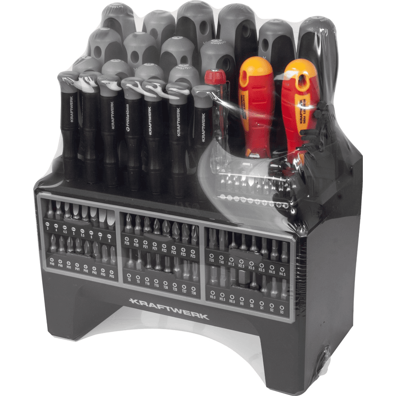 KRAFTWERK Schraubendreher- und Bit-Set, 114-teilig, komplett-Werkzeugset