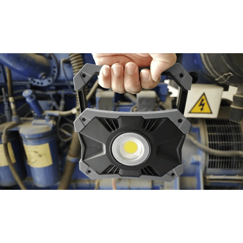 Steffen LED Akku-Arbeitsstrahler 25 W, 3'000 lm, 6500 K, 3-stufig dimmbar, IP54, schwarz/grau