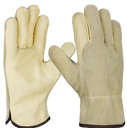 Gants de protection en cuir Profit 606130, cuir pleine fleur/cuir refendu