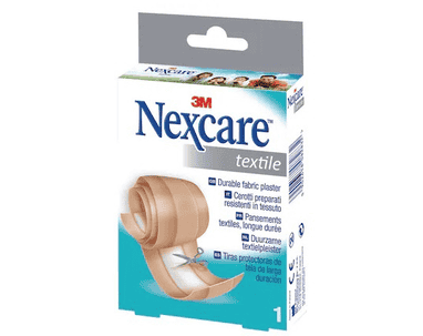  Textil Heftpflaster Nexcare, zum zuschneiden, 60 mm x 1 m, braun