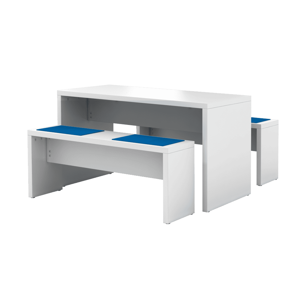 Bistro-Besprechungs-Sitzbank Noah, 1180 x 340 x 450 mm, weiss