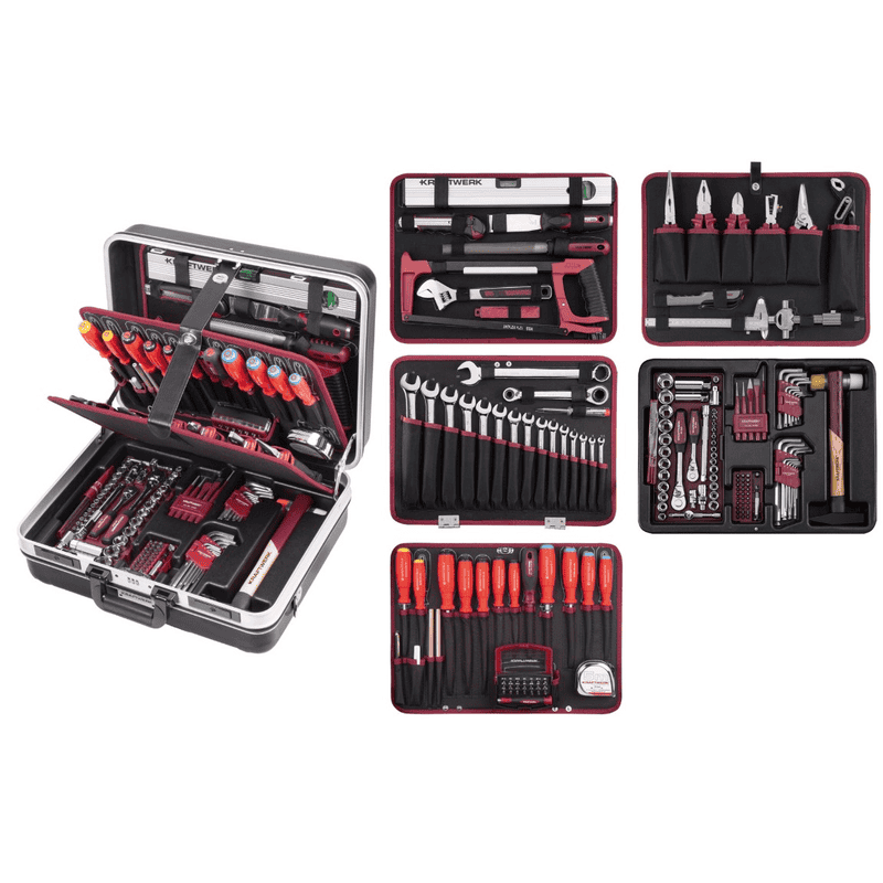 KRAFTWERK PRO LINE Werkzeugkoffer P300, ABS, 1/4" + 3/8", inkl. Werkzeug, 186-teilig