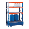 Schulte W-100 Kit de rayonnage environnemental pour le stockage de substances polluantes, l x p x h 2000 x 1250 x 600 mm