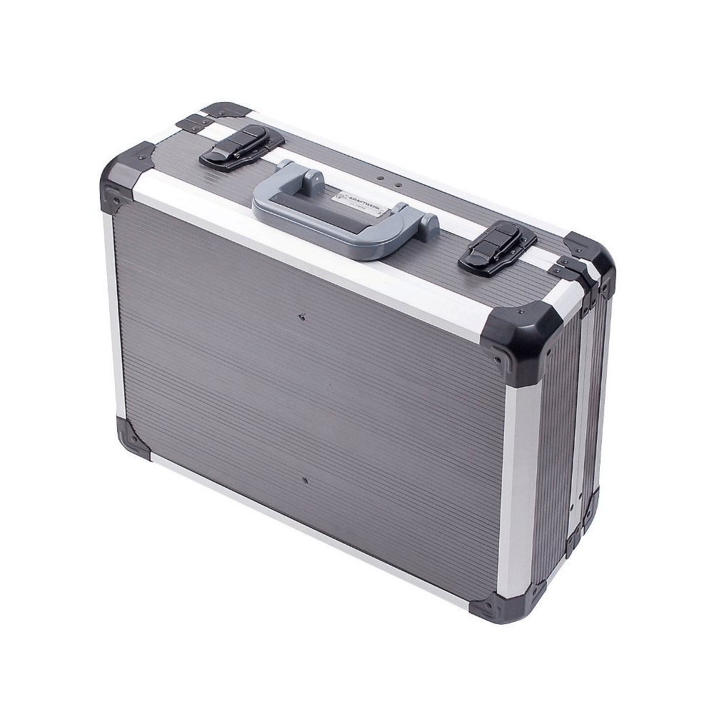 KRAFTWERK BASIC LINE Alu-Werkzeugkoffer mit Metalleckenschutz, leer, BxTxH 430 x 331 x 150 mm