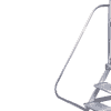 Main courante à la montée pour échelle à palier Schulte en aluminium, accessible des deux côtés