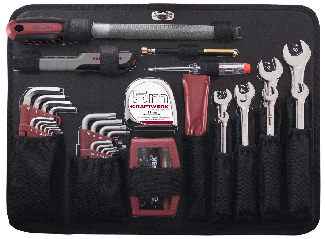 KRAFTWERK PRO LINE Werkzeugkoffer mit Akku-Bohrschrauber von BOSCH, 1/4" + 1/2", 264-tlg