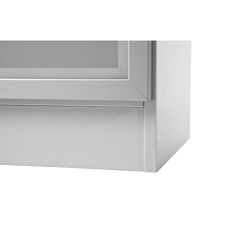 Aktenschrank Rhone mit Milchglastüren, 800 x 420 x 2004 mm, Rahmen silber, in diversen Farben