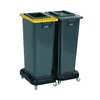 Poubelles FLEXI en polypropylène, grises, disponibles en 2 tailles