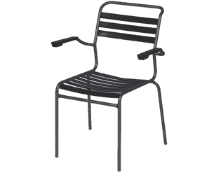 Schaffner Chaise de jardin de jardin SÄNTIS, revêtement par poudre, en diverses exécutions