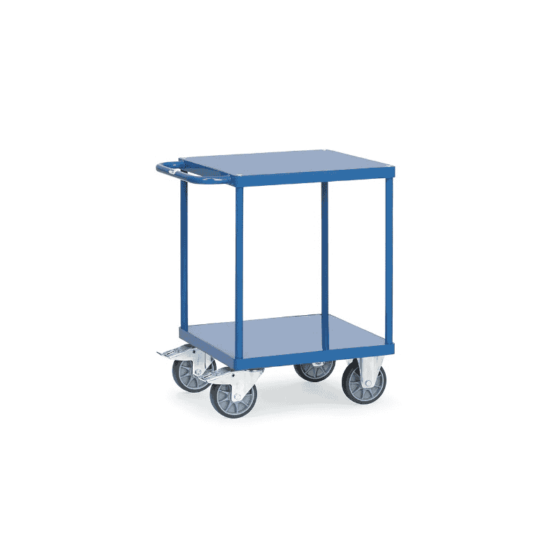 Chariot à plateaux en tôle d'acier, capacité de charge totale 500 kg, 737 x 609 x 860 mm