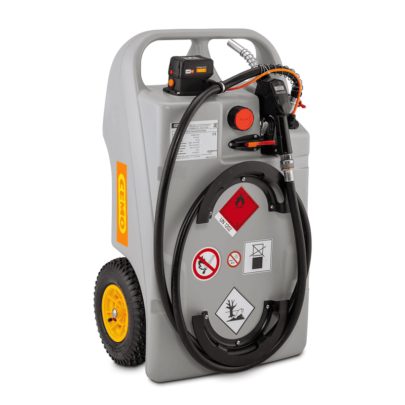 Dieseltrolley 100 Liter mit CAS-Akkusystem, mobile Diesel-Tankanlage, Komplettset inkl. Pumpe