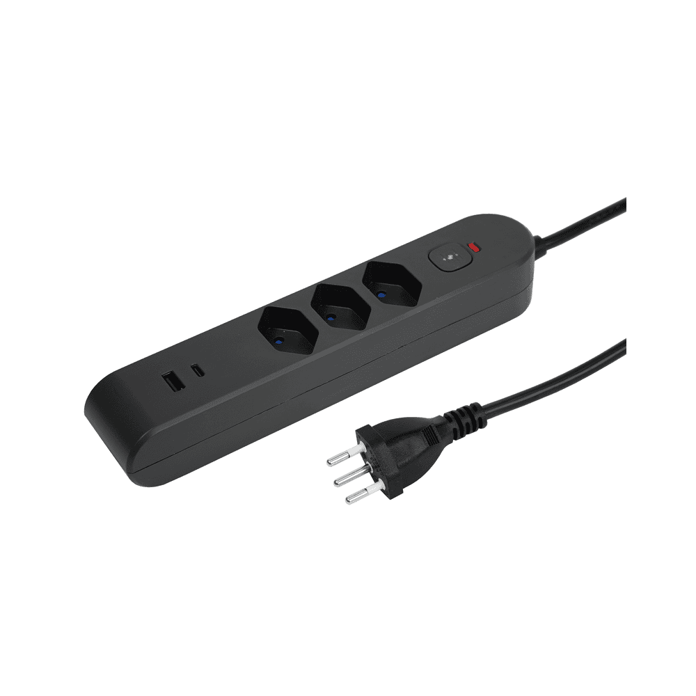 Steffen Steckdosenleiste IQ PRO, T13 Steckdosen, 1 x USB-A (18W), 1 x USB-C PD (20W), 10 A, IP20, 3 m Kabel, diverse Ausführungen