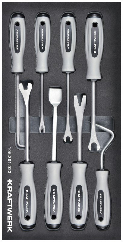 KRAFTWERK BASIC LINE EVA Clip- und Lösewerkzeug-Einlage, 200 x 400 x 40 mm, 8-teilig