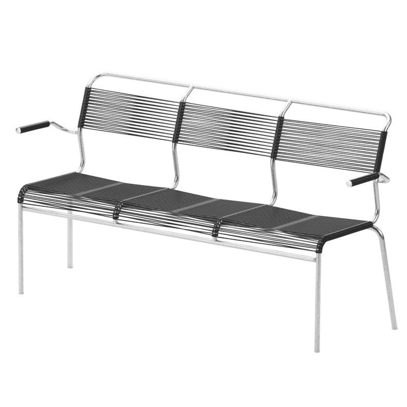 Schaffner Canapé 3 places Säntis avec accoudoirs, L x P x H 1660 x 580 x 860 mm, disponible en plusieurs versions