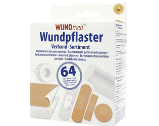 Wundpflaster-Verbandssortiment, WUNDmed, Packung mit 64 Stück