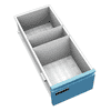 Karteischrank - abschliessbar - grau-blau, RAL 7035 / RAL 5012 für Formate DIN A5 und A6