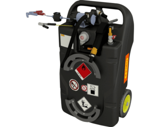 CEMO Chariot à carburant pour essence avec pompe électrique 12 V, capacité 100 litres