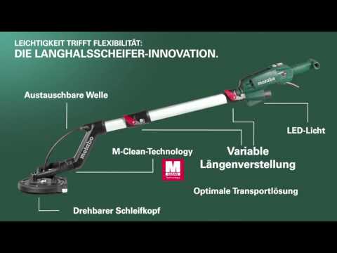 Metabo Langhalsschleifer LSV 5-225 Comfort, mit variabler Längenverstellung, 500 Watt
