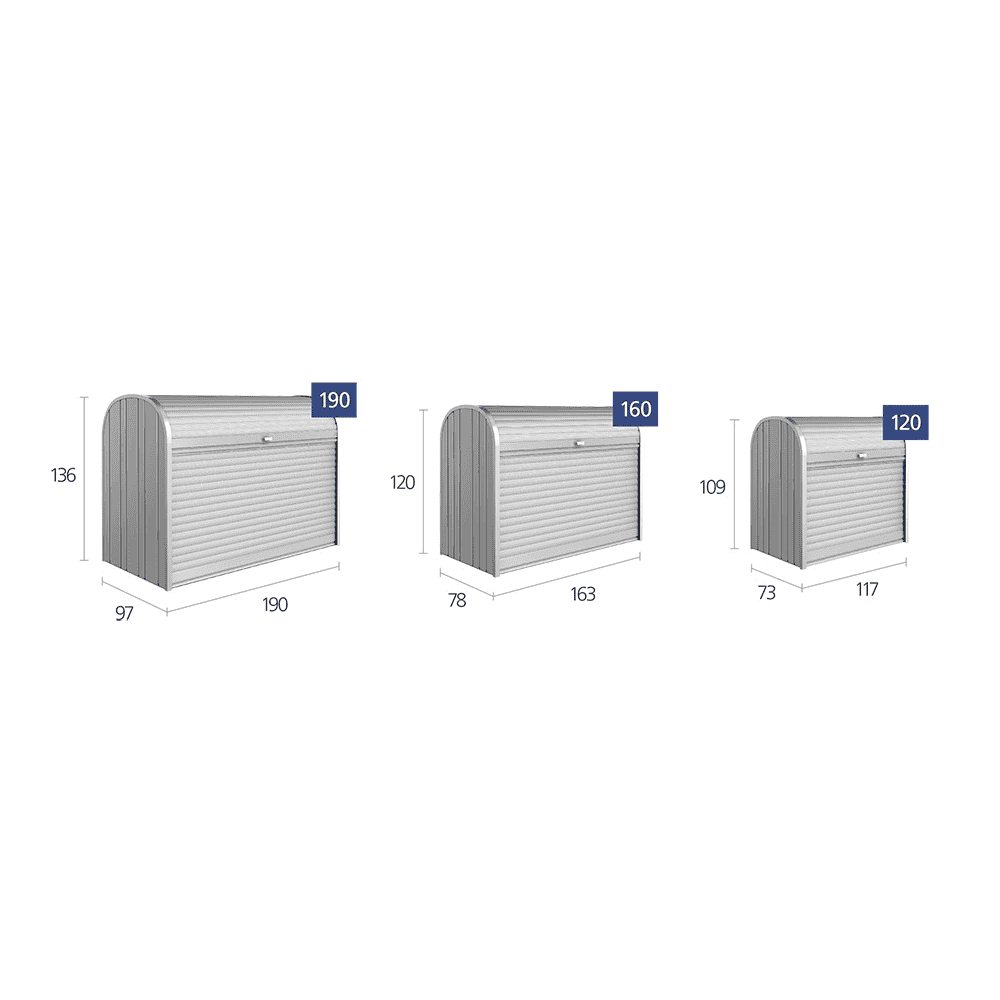 Biohort StoreMax® VeloGarage, Mülltonnenbox, Geräteschrank, in 3 Grössen und Farben